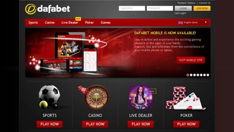 Dafabet nhà cái sử dụng phần mềm phát triển Playtech